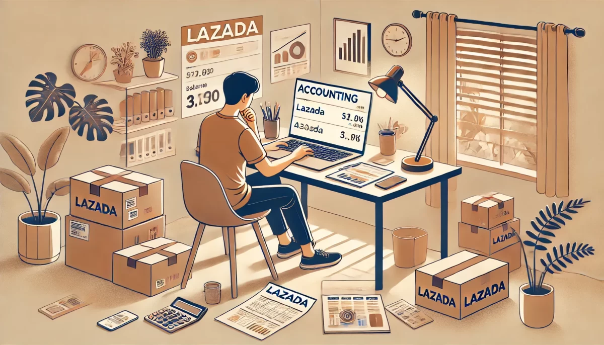 การบันทึกบัญชี ขายออนไลน์ของ lazada เสียภาษียังไงยื่นภาษีรายงาน?