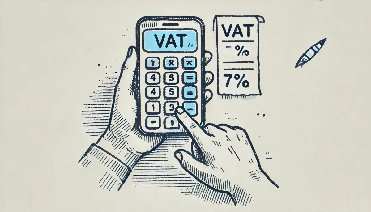 วิธีคิด VAT 7% ด้วยเครื่องคิดเลข (2569) ด้วยเลขภาษีภาษีโภคต่