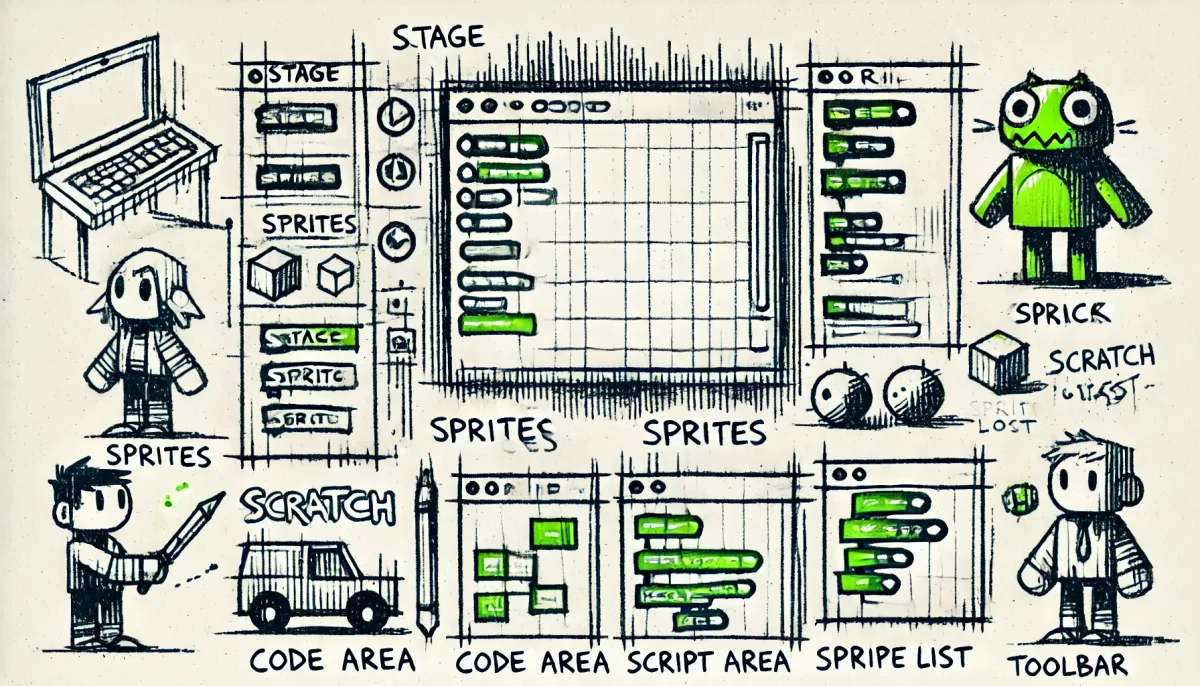 ส่วนประกอบรูปโปรแกรม scratch (2569) ส่วนประกอบของโปรแกรมใจโค