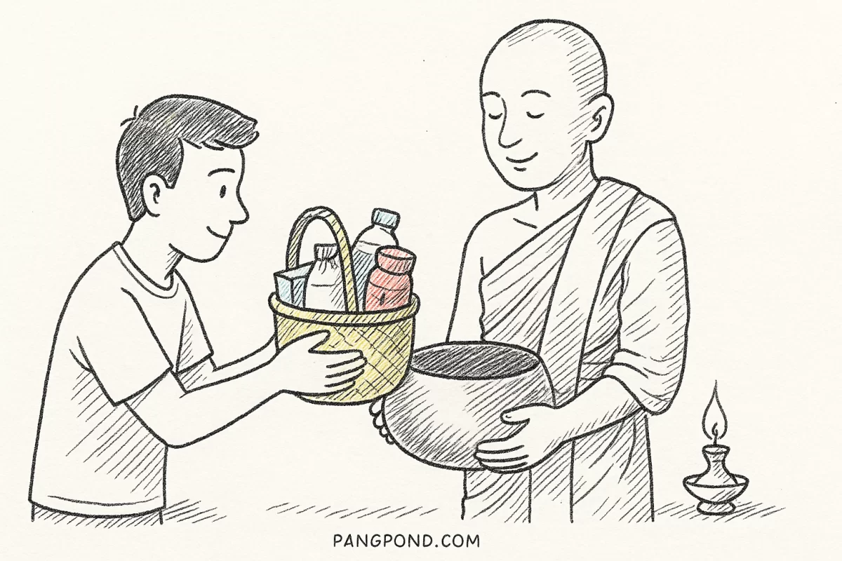 คําถวายสังฆทานแบบไม่มีอาหาร (2569) ถวายสังฆทานแบบอาหารอะไรหล