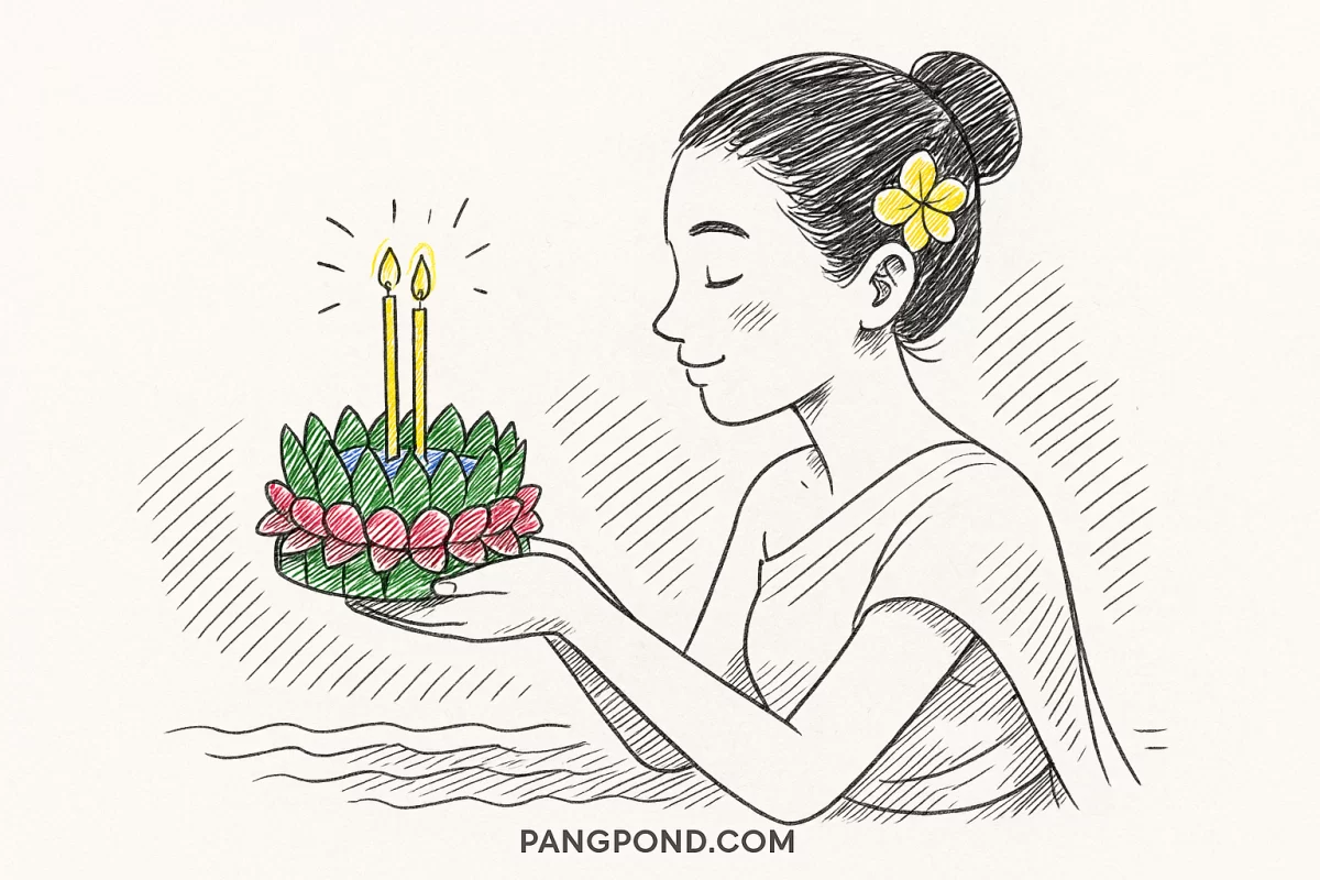 คำอธิษฐานลอยกระทง (2569) อษฐานลอยทงของประเพณีลอยทงมาโบราณโดย