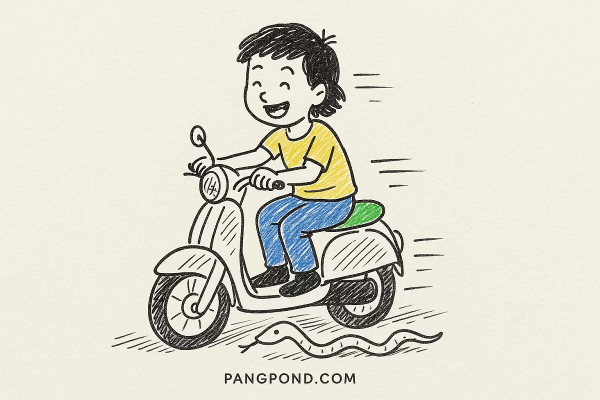ฝันว่าขี่รถมอเตอร์ไซค์เหยียบงู (2569) ความหมายของรถมอเตอร์ไซ