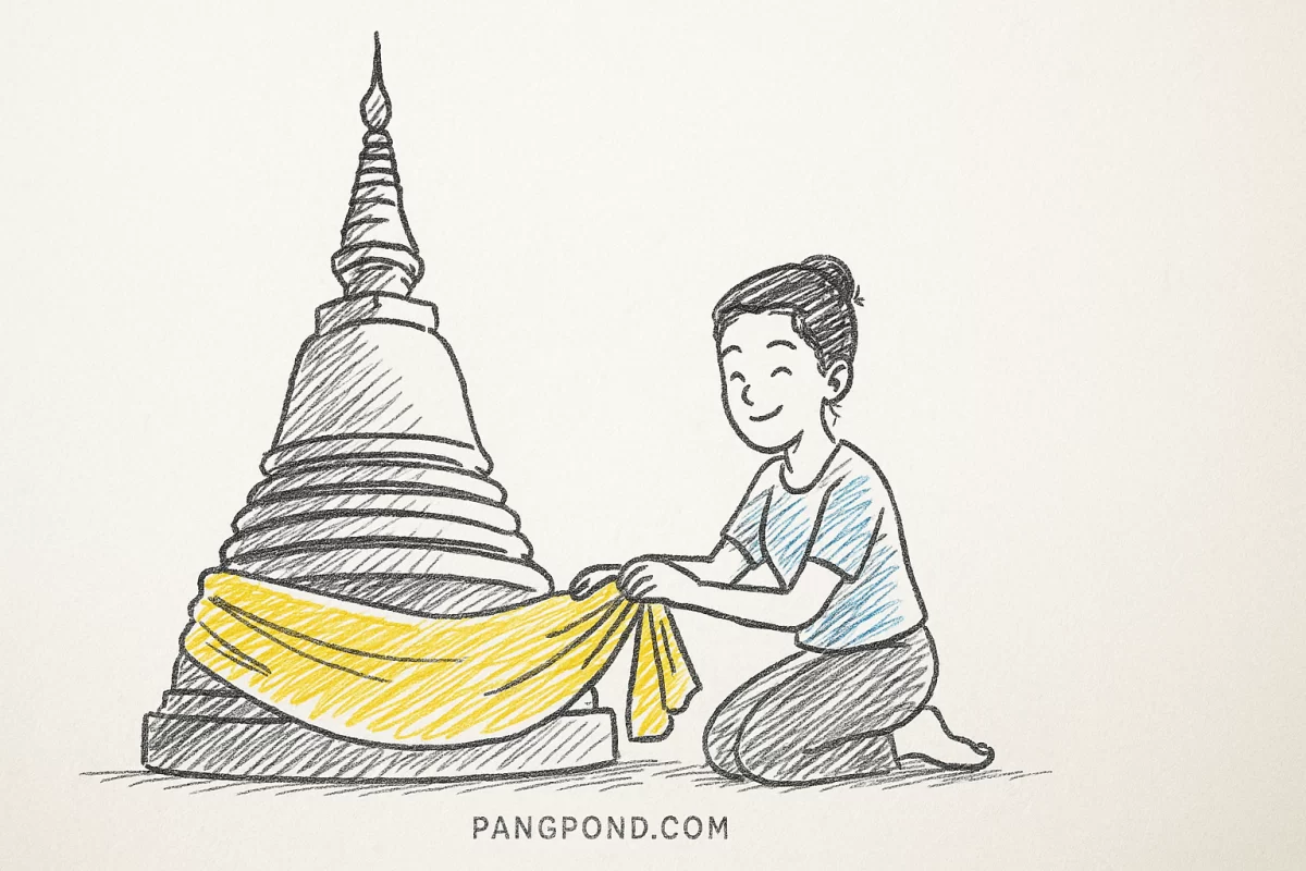 คำอธิษฐานห่มผ้าพระธาตุ (2569) อษฐานห่มพระธาตุห่มพระธาตุในธีก
