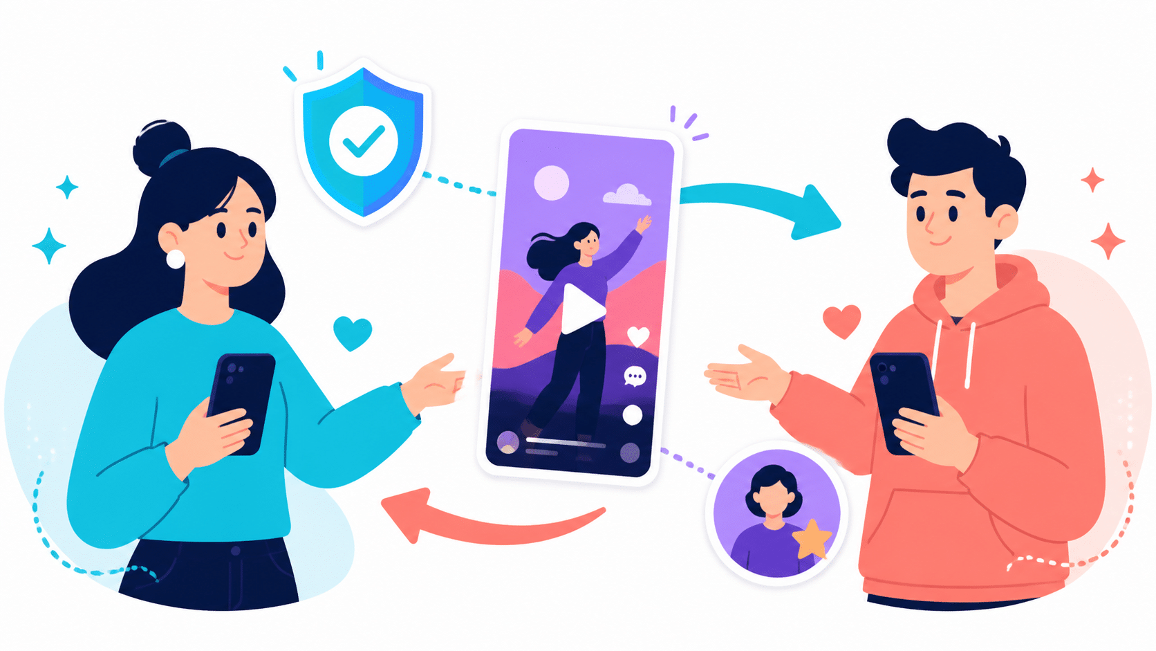 รีโพสใน tiktok คืออะไร ภาพคนแชร์คลิปอย่างรอบคอบบนโซเชียล