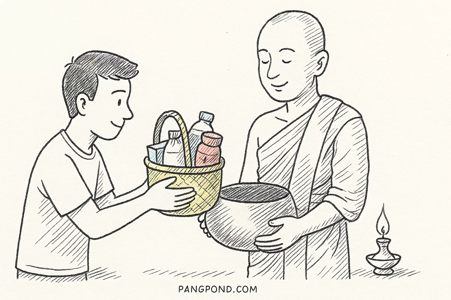 คําถวายสังฆทาน แบบไม่มีอาหาร