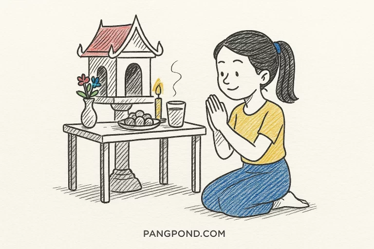 คำอธิษฐาน ไหว้ผี บ้าน ผีเรือน