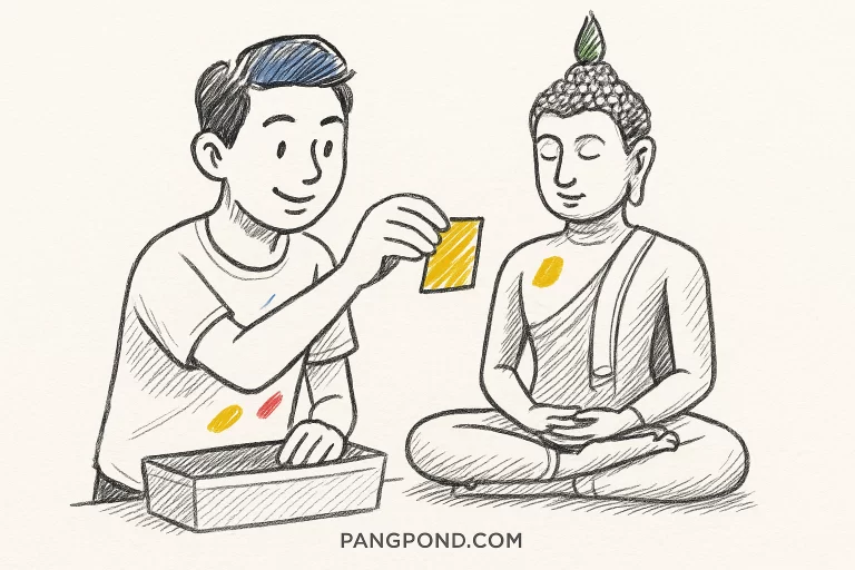 คำอธิษฐาน แผ่นทองหล่อพระ